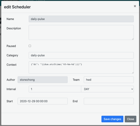 Scheduler UI alt text